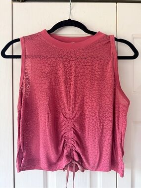 lululemon cinch me up tank, size 8, Rose Pink Ruched